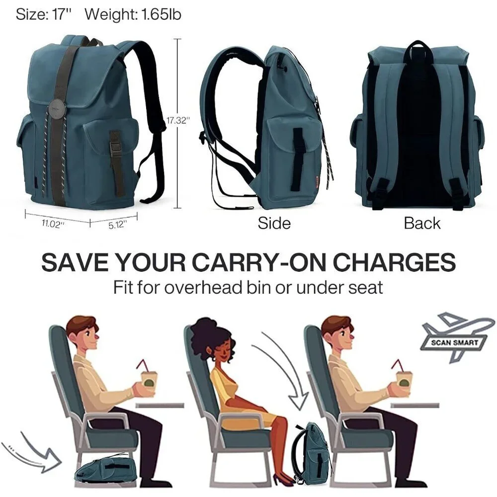 ✨Green Travel Laptop Carry Backpack Waterproof Lightweight Casual Weekender Bags
